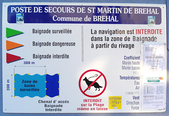 Panneau d'affichage d'un poste de secours